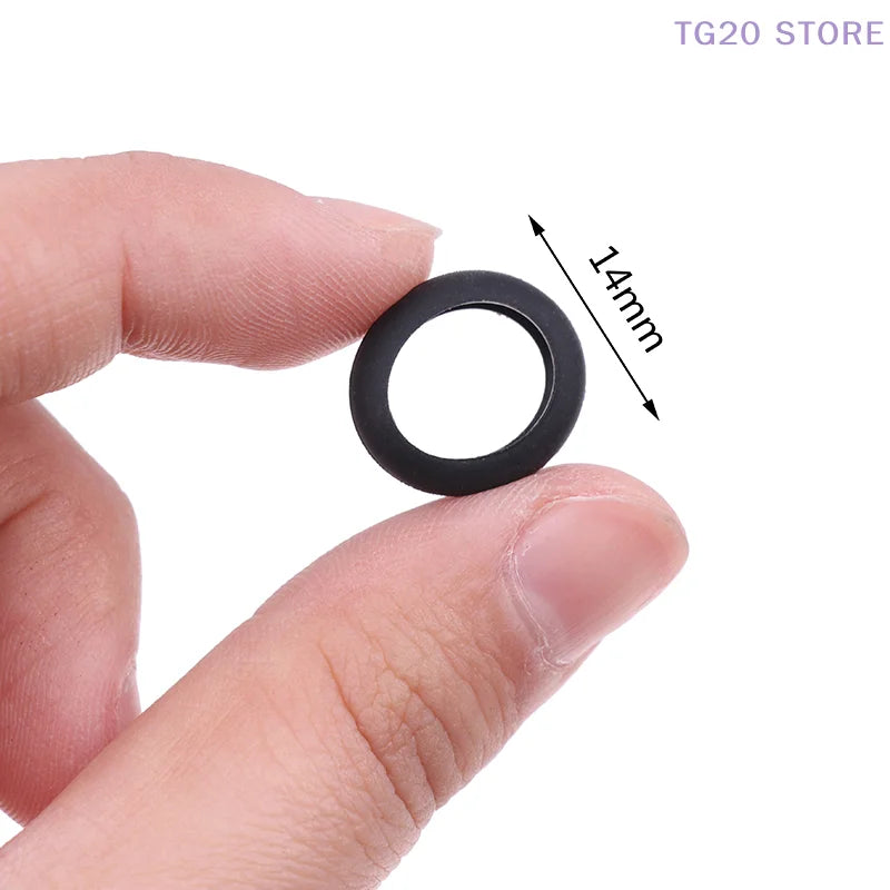 10-Pack Silicone Earphone Shell Cover Rings – 14mm Black Earphone Accessories HIP