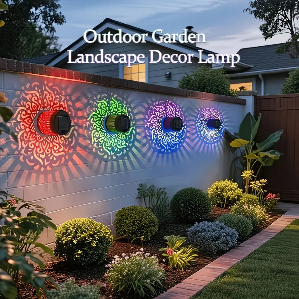 Solar Outdoor Waterproof LED Wall Light Garden Lawn Fence Light Backyard Decoration Outdoor Decoration Front Door HIP