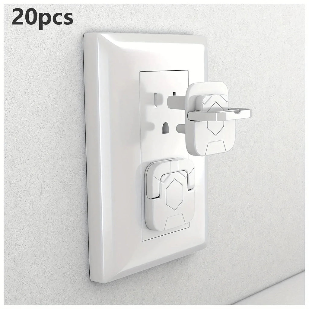 Outlet Plug Covers 10/20 Pcs – White 3-Hole Socket Safety Caps Outlet Safety Covers HIP C39-20pcs