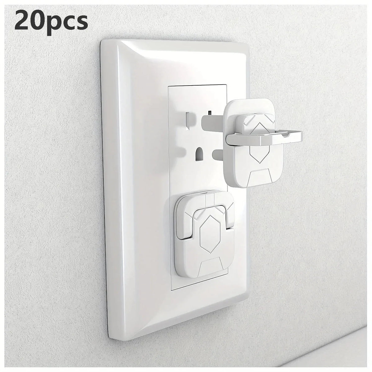 Outlet Plug Covers 10/20 Pcs – White 3-Hole Socket Safety Caps Outlet Safety Covers HIP C39-20pcs