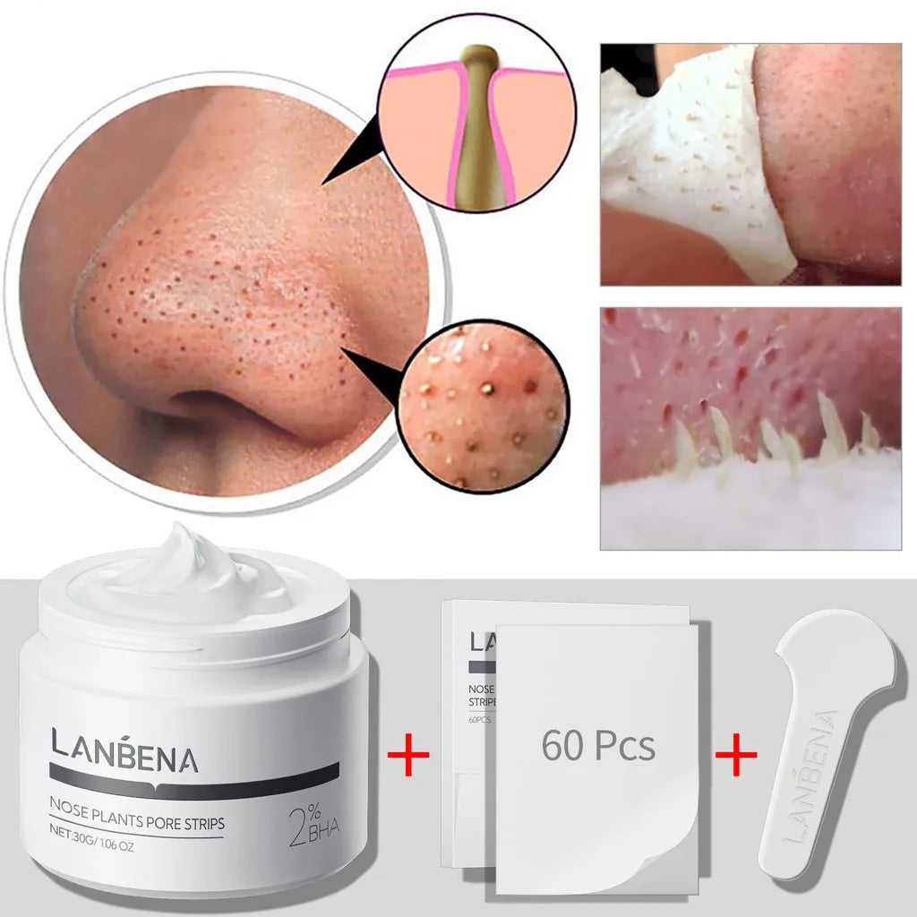 LANBENA Blackhead Nose Strips & Pore Minimizing Serum Set Pore Cleansing Set HIP