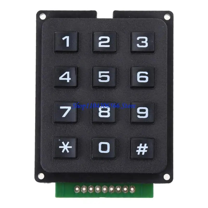12-Button 4x3 Matrix Membrane Keypad for DIY Electronics Matrix Membrane Keypad HIP