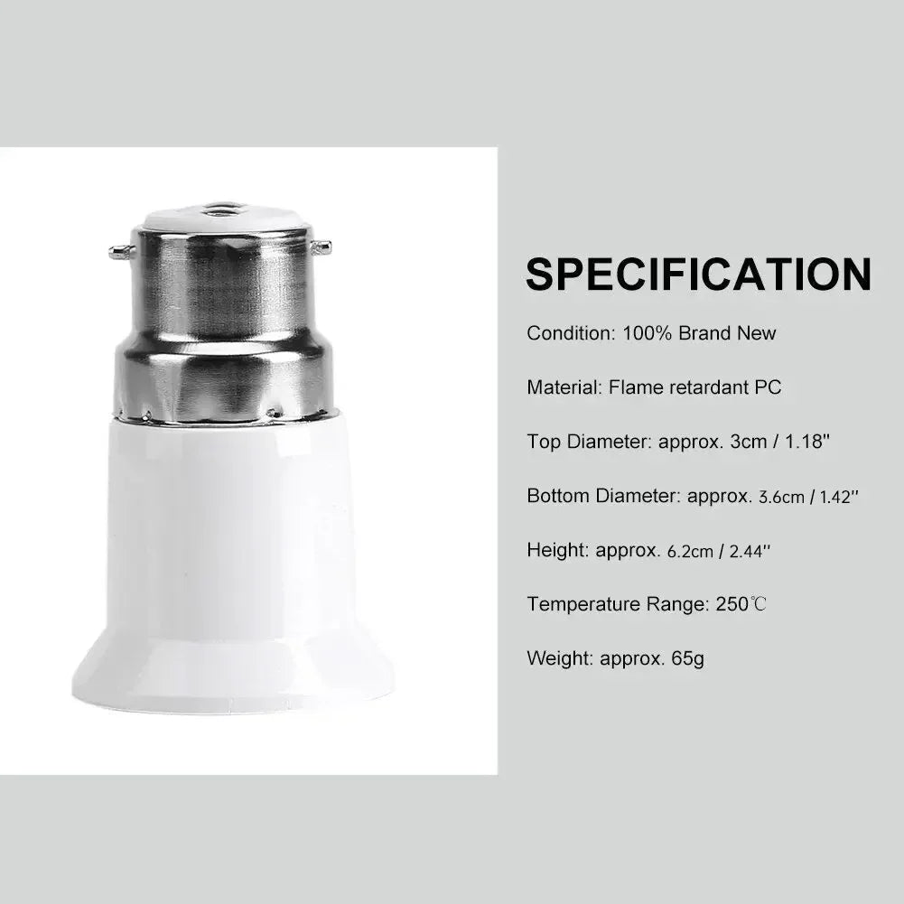 B22 To E27 Fireproof Bulb Socket Adapter Bulb Converter Bracket Household Lamp Holder Lighting Parts Accessories HIP