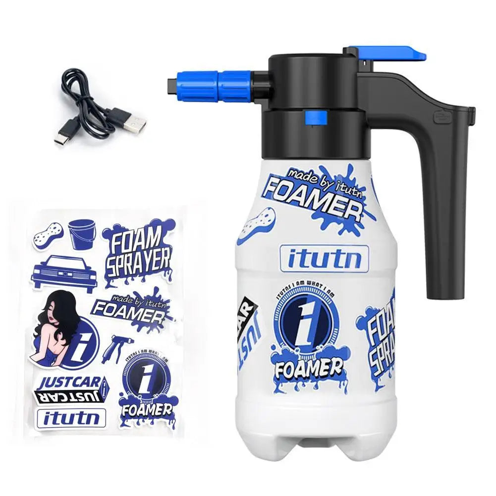 Car Wash Foam Spray Bottle Electric Foam Sprayer 1.5L Foam Generator Car Wash 2600mAh Lithium Battery Foam Lance 1h Endurance HIP