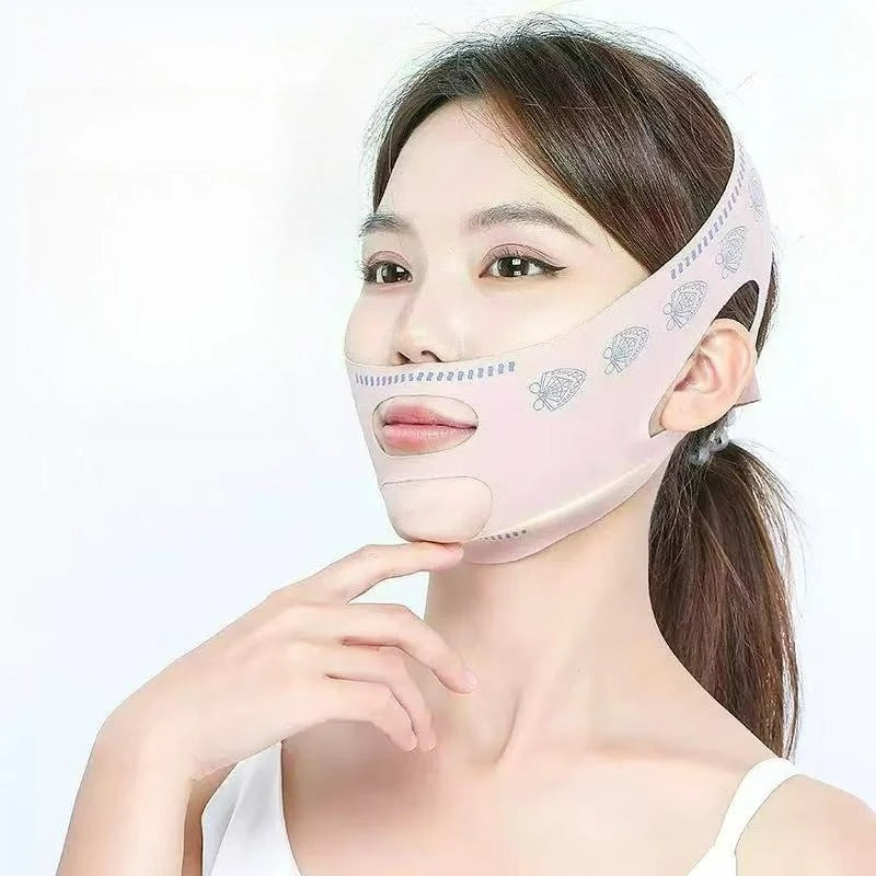 V Line Face Lifting Strap – Chin & Cheek Slimming Bandage Face Lifting Strap HIP C585-pink-1 pcs