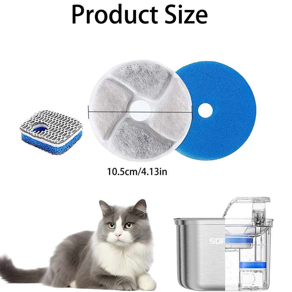 Pet Water Dispenser Filter Cat Water Fountain Filter Drinking Fountain Filter Cycle Filtering Easy To Clean HIP