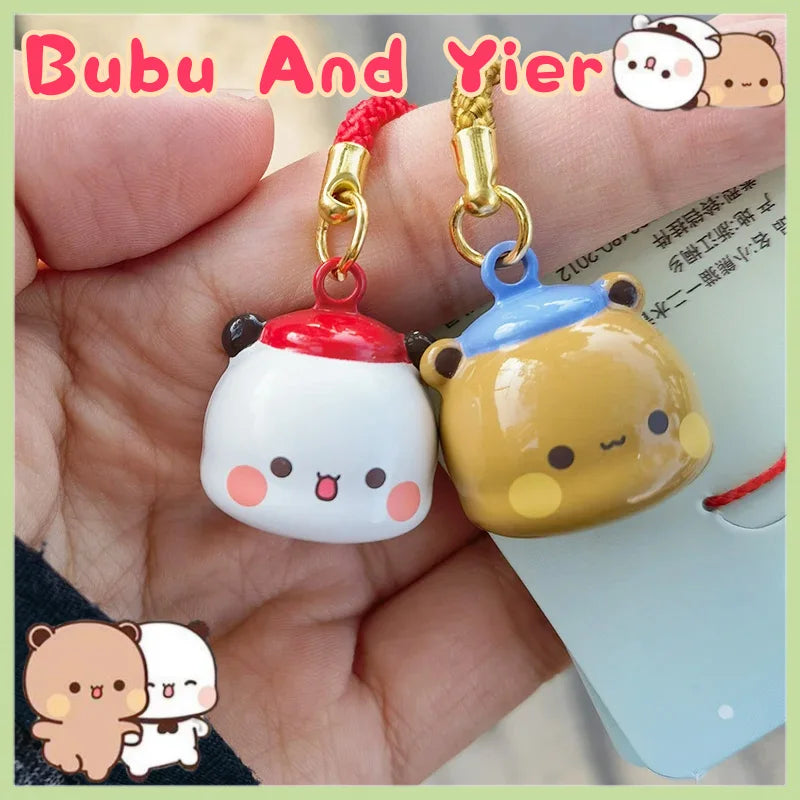 Bubu & Dudu Panda Bell Pendant – Phone Chain & Bag Charm Anime Bag Charm HIP