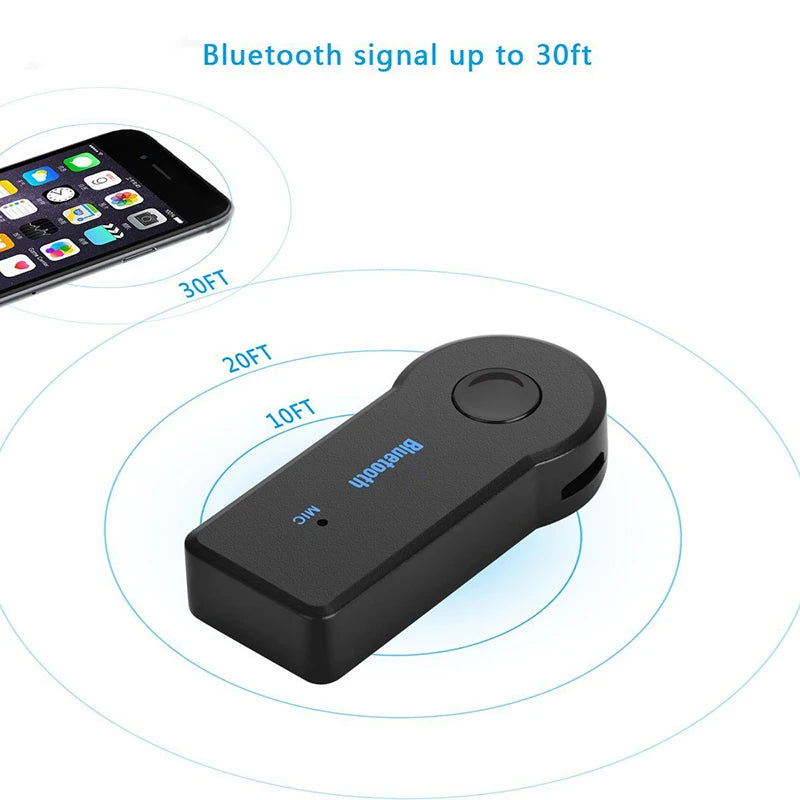 2-in-1 Wireless Bluetooth Car Audio Receiver & Handsfree Kit Bluetooth Car Adapter HIP