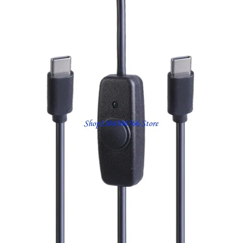 USB-C Cable with On/Off Switch & LED – 1m, 480Mbps USB-C Switch Cable HIP