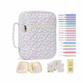 Floral Bible Cover Bag – Zipper Pocket, Handle, 100% Cotton Bible Cover Bag HIP no Accessories-A9