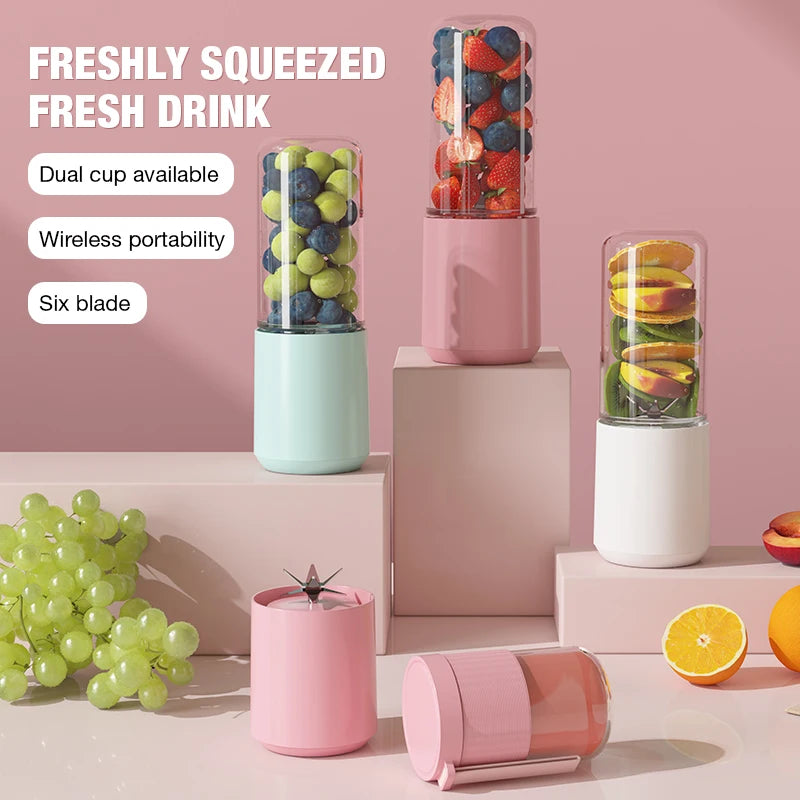 Portable USB Electric Juicer Dual Glass Cup Blender | HIP Portable Glass Blender HIP