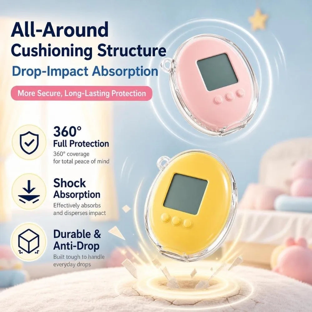 Clear PC Hard Case with Wings for Tamagotchi Nano | HIP Toy Protective Case HIP