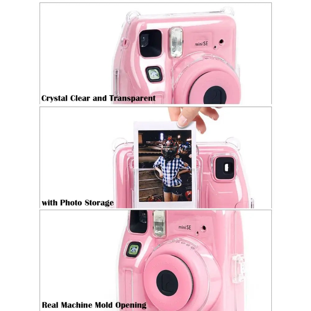 3-in-1 Clear Case & Strap for Fujifilm Instax Mini SE Camera Protective Case HIP