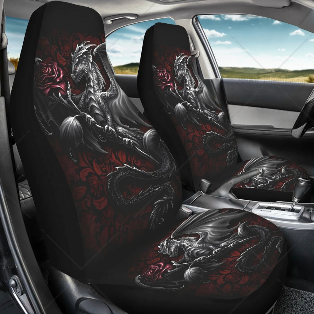 Dragon & Rose Car Seat Covers – Universal Front Seat Protector Car Seat Covers HIP