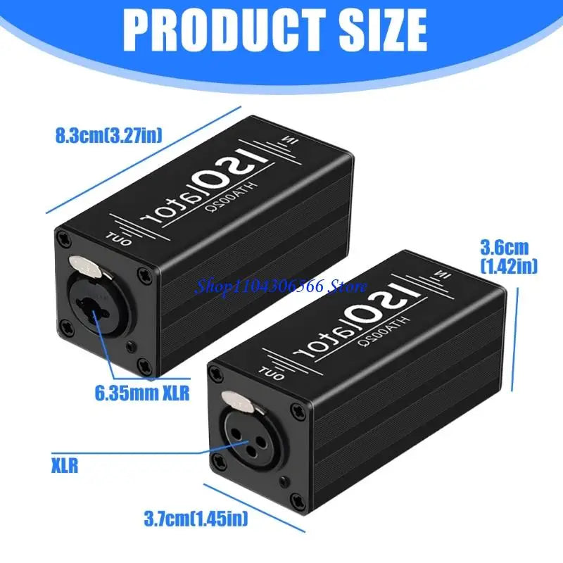 XLR & 6.35mm Ground Loop Isolator – Studio Noise Filter Audio Ground Isolator HIP