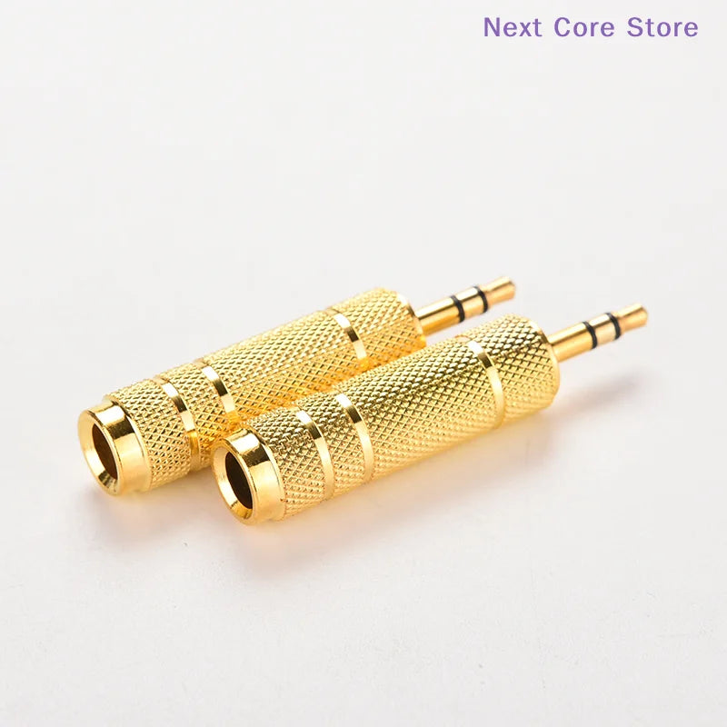 3.5mm to 6.35mm Stereo Audio Jack Adapter – Gold-Plated Audio Jack Adapter HIP