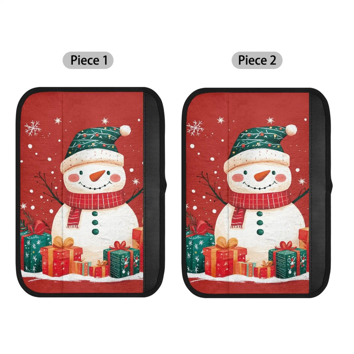 Snowman Car Seat Belt Cover Pads – 2-Pack Universal Fit Seat Belt Cover HIP black