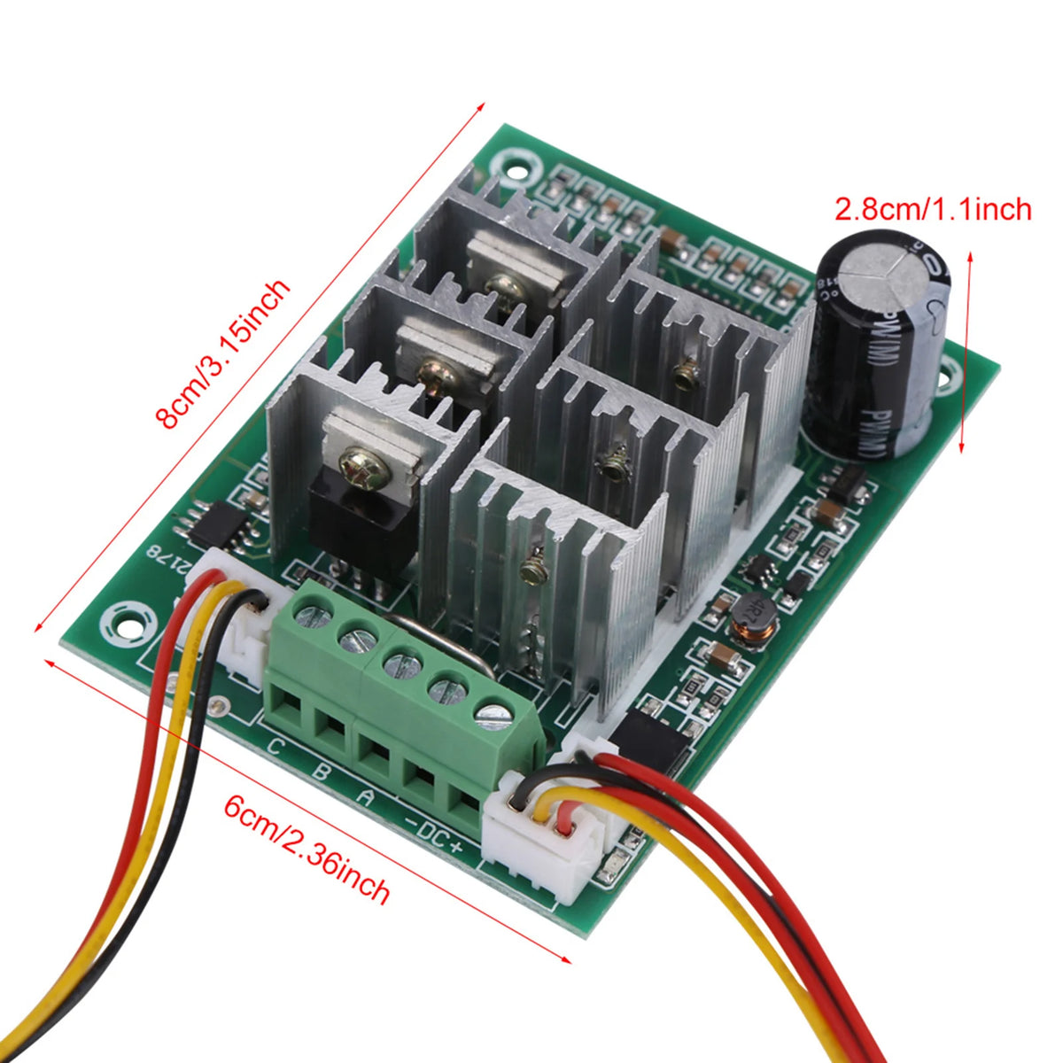 Motor Speed Switch DC 5V‑36V 15A 3‑Phase Brushless Motor Speed Control CW CCW Reversible Switch HIP