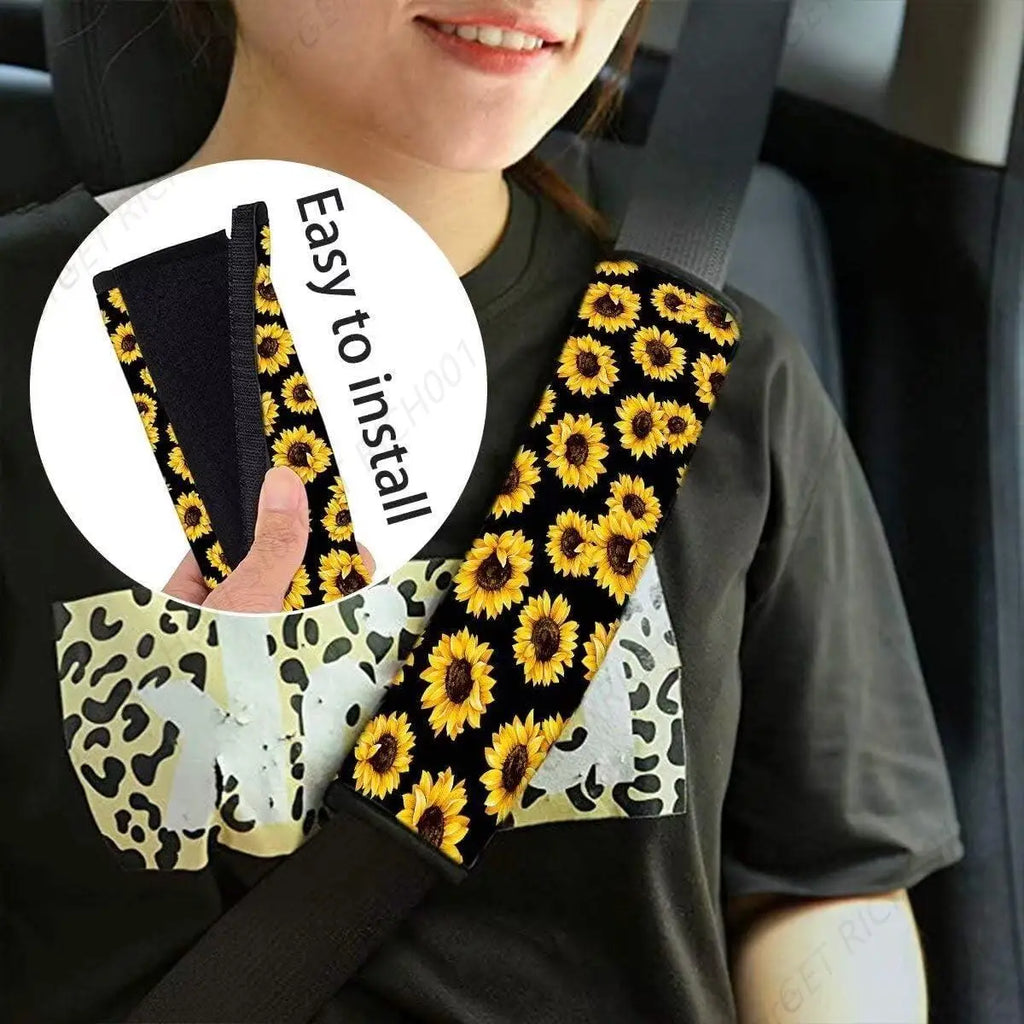 Western Horse Car Seat Belt Shoulder Pads – Set of 2 Seat Belt Cover Set HIP