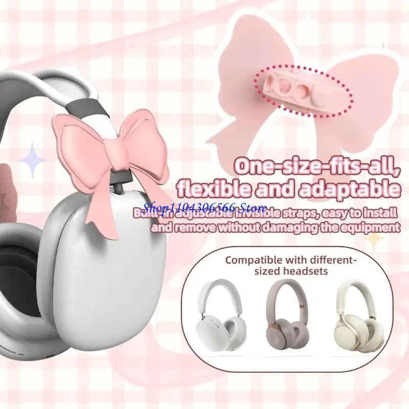 Silicone Headphone Bow Decorations – 2-Pack | Universal Fit Headphone Accessories HIP