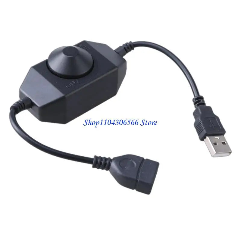 USB LED Dimmer & Speed Controller Extension Cable with Knob USB Dimmer Controller HIP Black CN