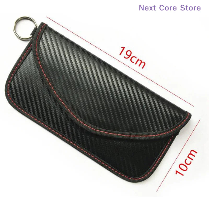 Black Faraday Signal Blocking Bag – Car Key & Phone Wallet Faraday Signal Bag HIP