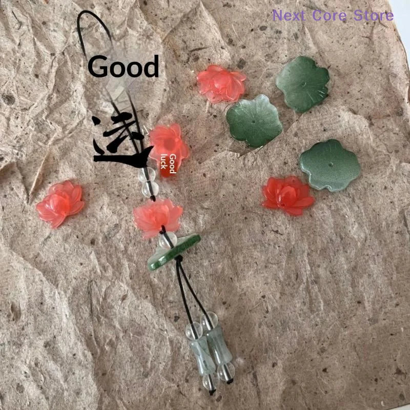 Lotus Flower Beaded Keychain – Phone Charm & Bag Pendant | HIP Beaded Keychain Charm HIP