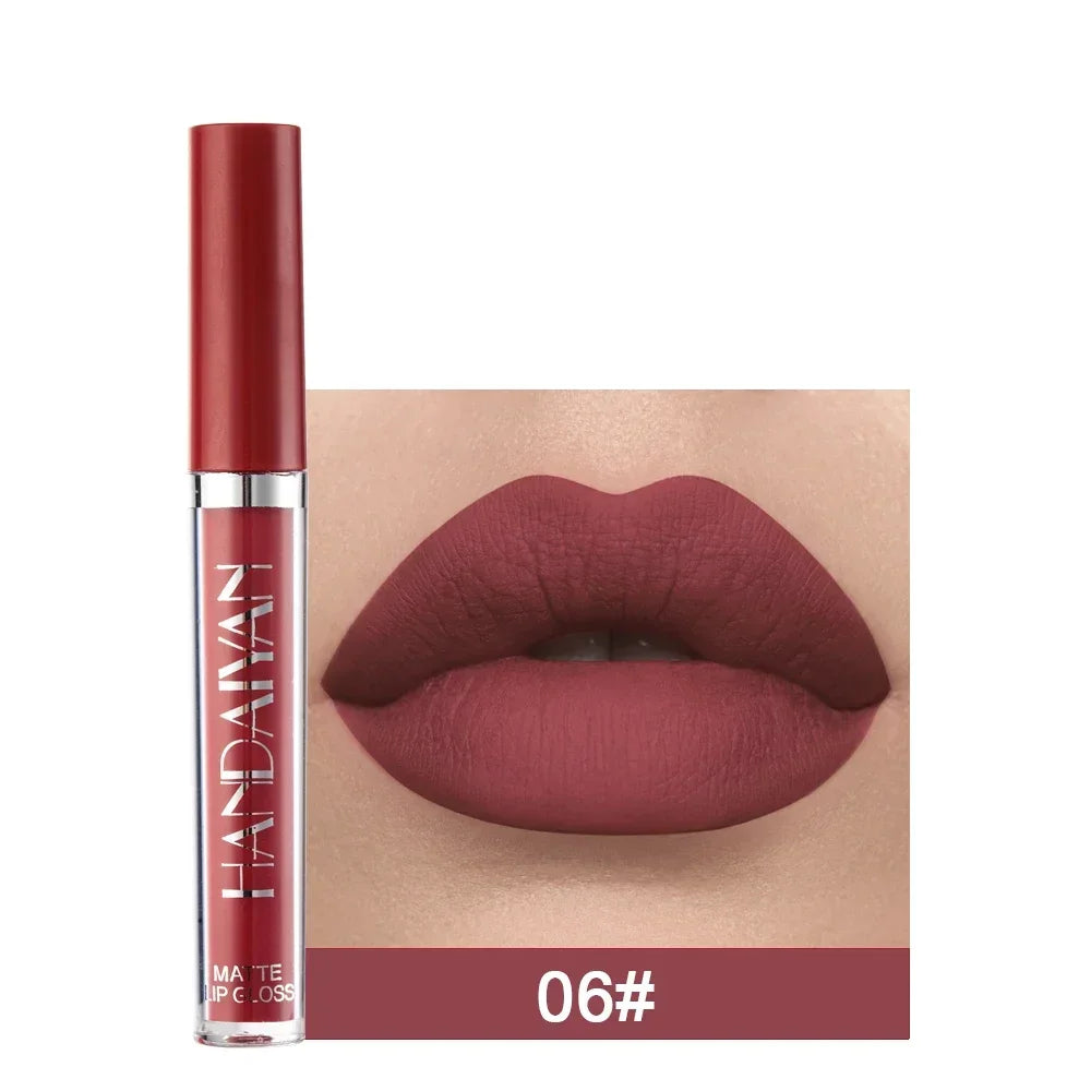 HANDAIYAN Gift 6PC/Set Matte Velvet Lip Gloss Waterproof Long-lasting Liquid Lipstick Cosmetic Beauty Keep 24 Hours Makeup HIP 06