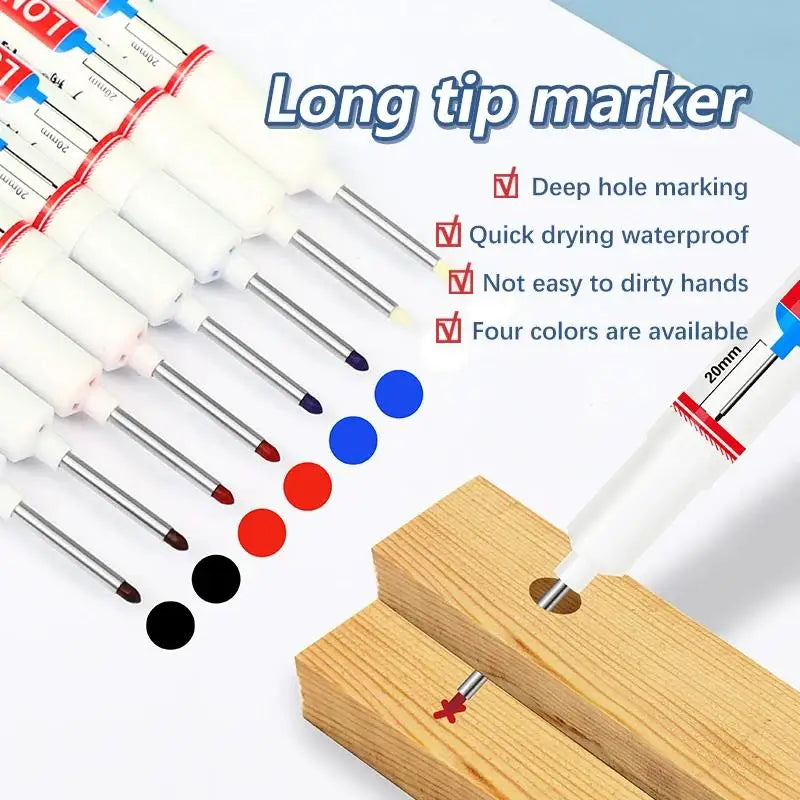 4-Pack Deep Hole Oil Marker Pens – Waterproof, 5 Colors Deep Hole Marker Pen HIP