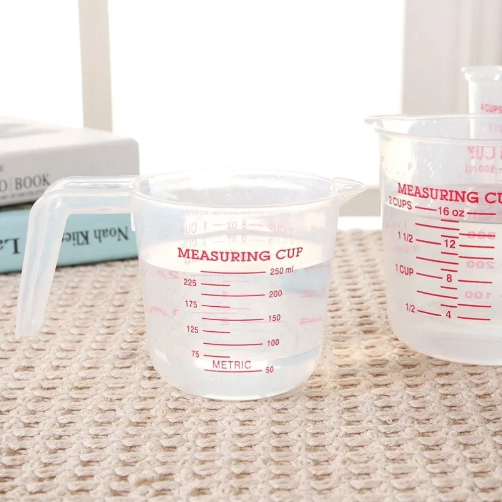 Clear Plastic Measuring Cup with Spout – Oz & mL Markings Measuring Cup HIP
