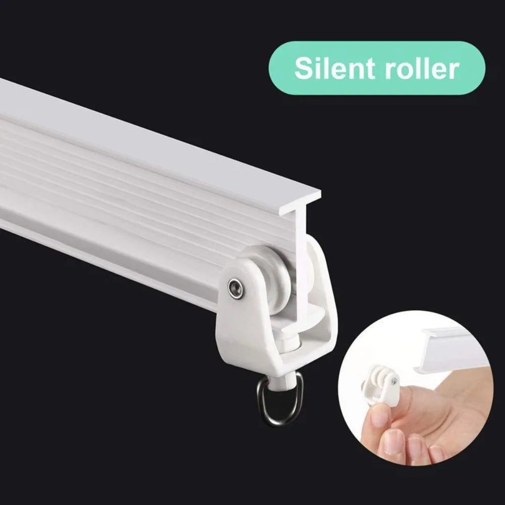 Bendable Curtain Track White – Nano Silent Plastic Rail System Curtain Track Rail HIP