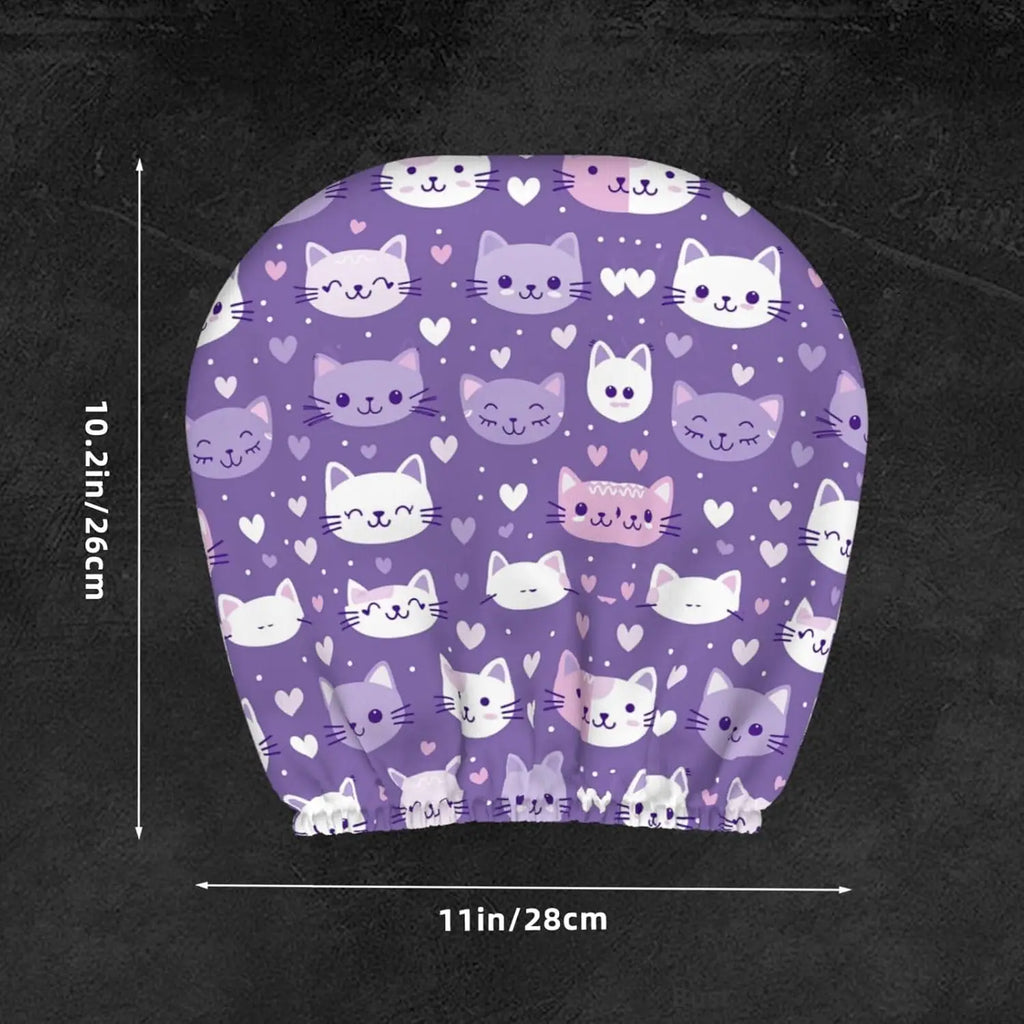Purple Kawaii Cat Car Headrest Covers – 2 Pack Universal Fit Car Headrest Covers HIP