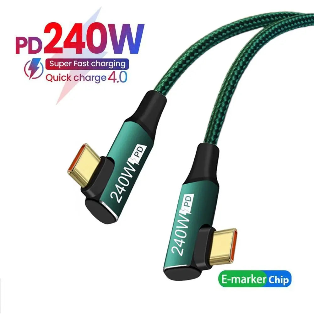 240W USB-C Fast Charging Cable – E-Marker Chip, PD & QC 4.0 USB-C Charging Cable HIP