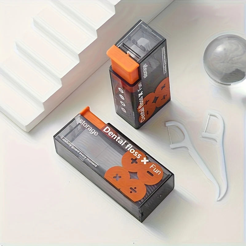 Portable Dental Floss Dispenser Box – 10 Picks, Auto-Refillable Dental Floss Dispenser HIP