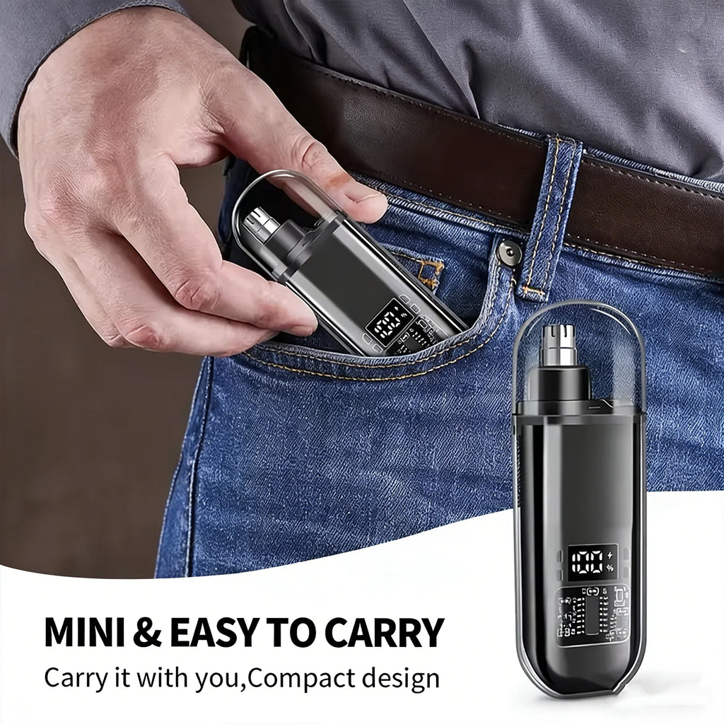 2-in-1 Rechargeable Electric Nose & Ear Hair Trimmer – Unisex Nose & Ear Trimmer HIP