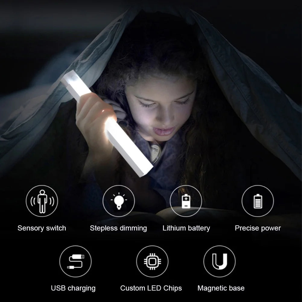 Motion Sensor Night Light USB Rechargeable 3-Color LED Strip Motion Sensor Night Light HIP