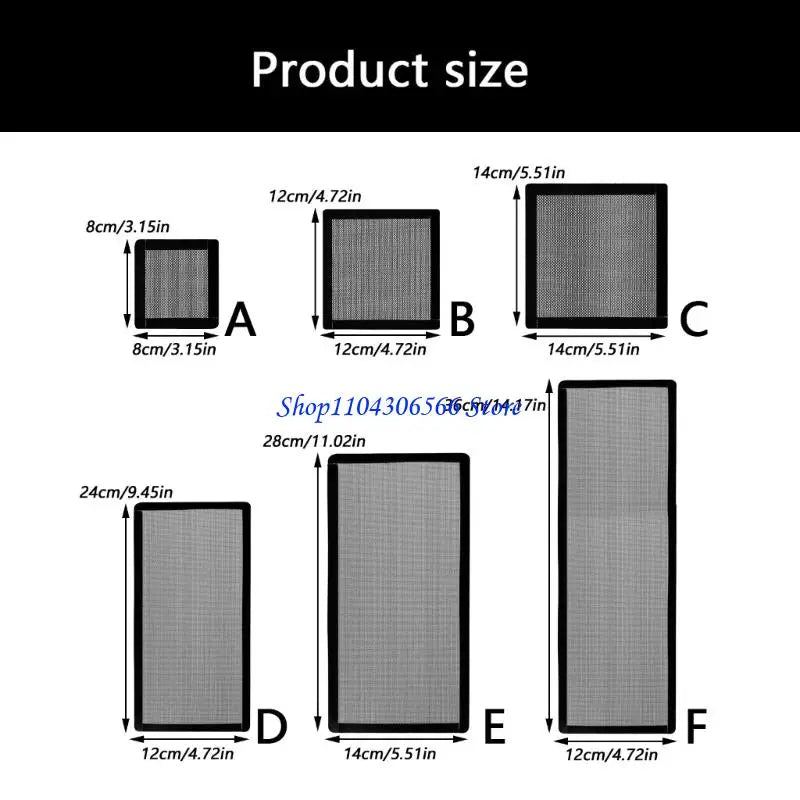 PVC PC Case Fan Dust Filter – Toolless, Multi-Size PC Fan Dust Filter HIP