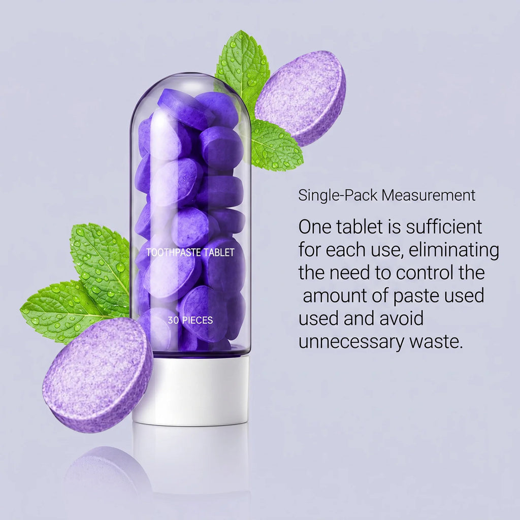 Purple Mint Toothpaste Tablets – Brightening & Fresh Breath Toothpaste Tablets HIP