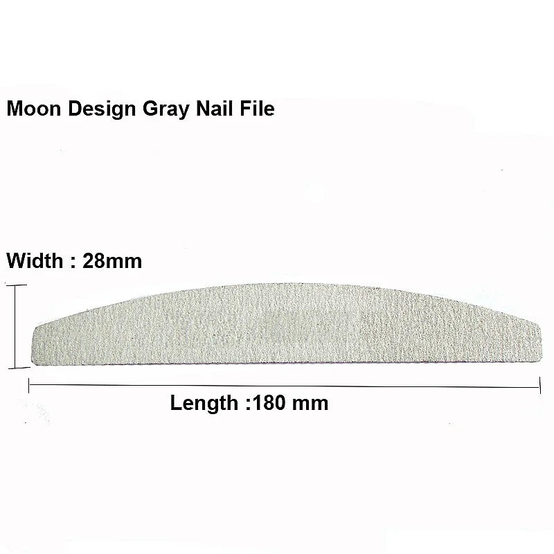 Professional Curved Nail Files 100/180 Grit Set – 5 to 50 Pcs Nail File Set HIP