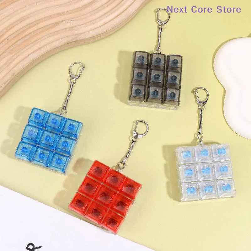 9-Key Mechanical Keyboard Keycap Fidget Toy & Keychain Fidget Novelty Toy HIP