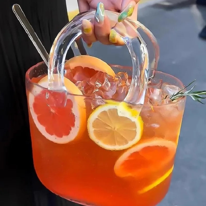 2300ml Handheld Glass Cocktail Cup – Fruit Wine Party Glass Cocktail Glass HIP