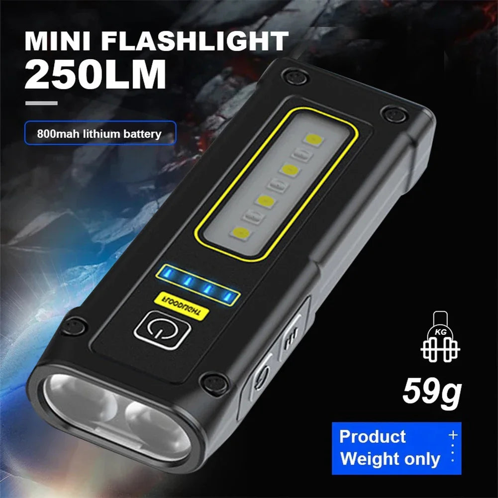 Rechargeable COB LED Flash Light Torch 3 Gear Multipurpose Aluminum Alloy Camping Flashlight for Night Working Car Inspection HIP