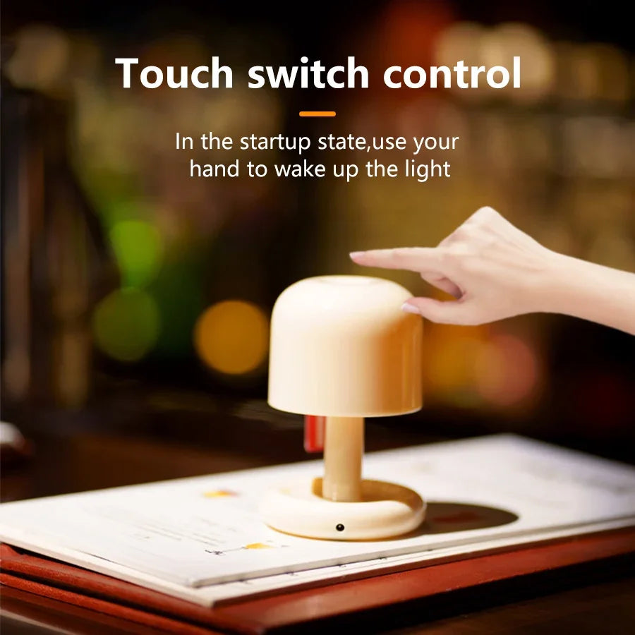 USB Rechargeable Sunset Night Light LED Table Lamp Mini Desk Bedside Bedroom Bar Room Decor Atmosphere Mood Light Minimalist HIP