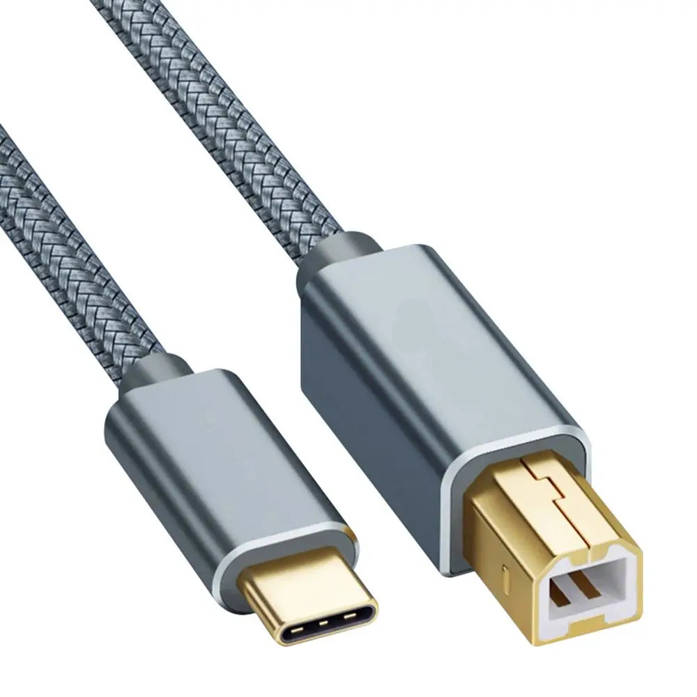 USB Type-C to USB-B 2.0 Printer Cable – HP, Epson, Brother USB Printer Cable HIP Orange 1.5m