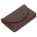 Litchi PU Leather Business Card Holder – Magnetic Closure Business Card Holder HIP Brown