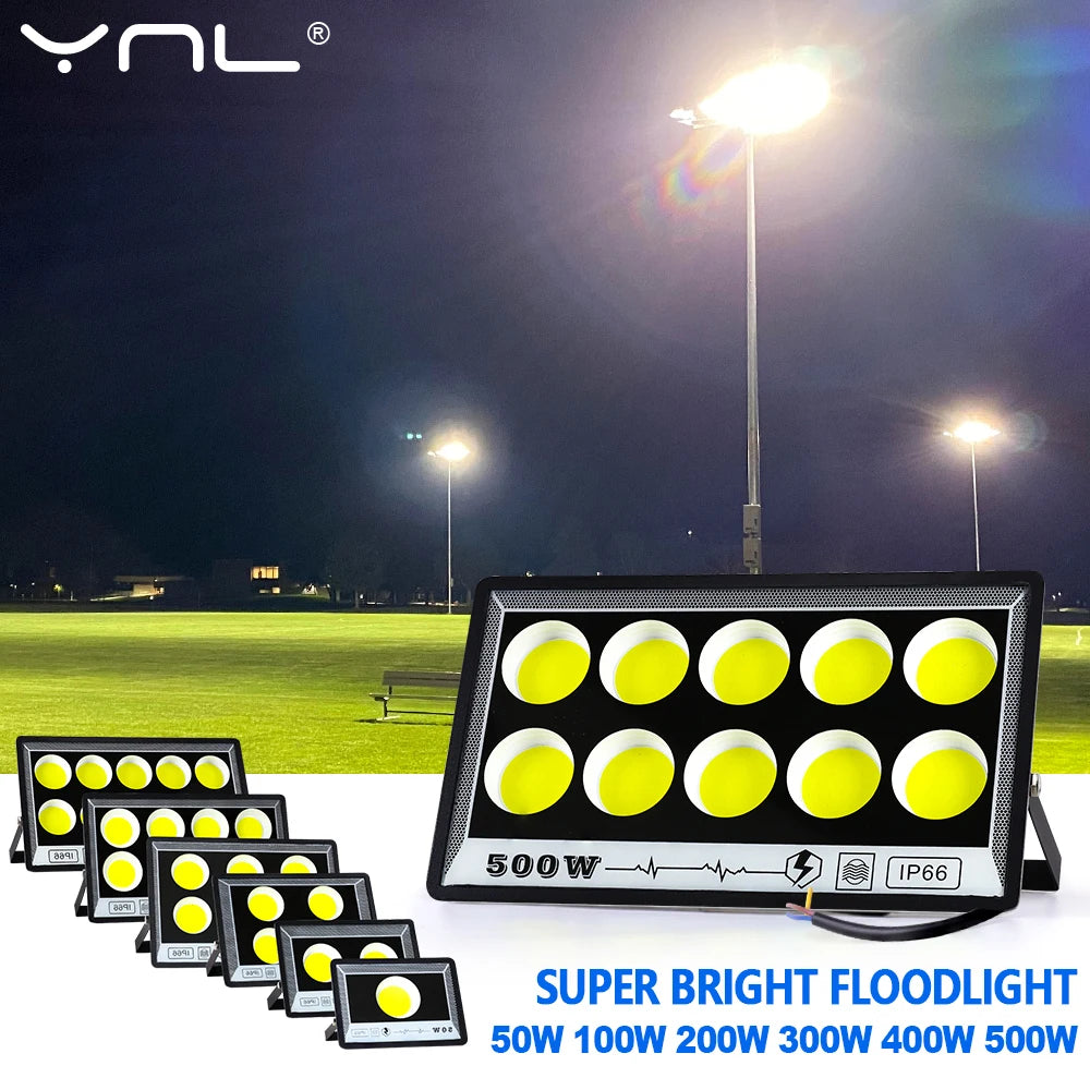 YNL IP65 LED Flood Light 50W–500W | Outdoor Garden Street Lamp Outdoor LED Flood Light HIP