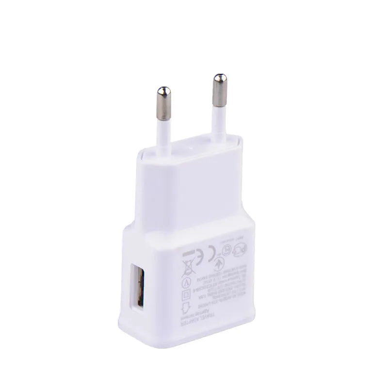 Dual USB Wall Charger 5V 2A – US & EU Travel Adapter USB Wall Charger HIP 1usb White