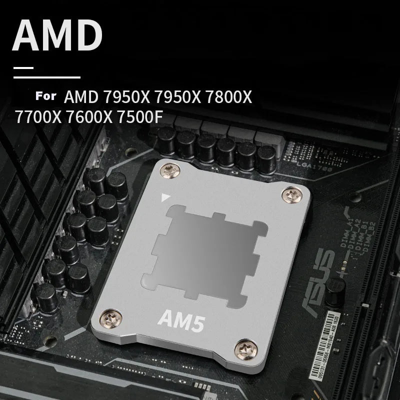 AMD AM5 CPU Holder – CNC Aluminum Alloy Anti-Warp Bracket CPU Mounting Bracket HIP