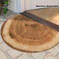 Distressed Timber Semi-Circle Doormat – Anti-Slip Entry Rug Semi-Circle Doormat HIP 4 50x80cm-Felt