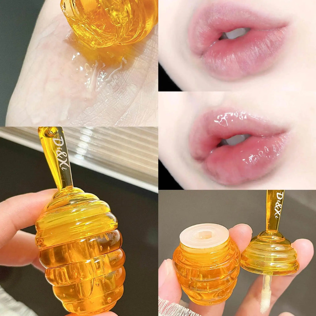 Honey Pot Lip Oil Fresh Fruit Lip Balm Long Lasting Moisturizing Clear Lip Oil Liquid Lipstick Lip Gloss Makeup Cosmetics HIP